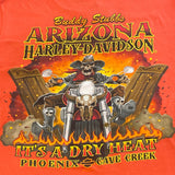Buddy Stubbs Harley-Davidson "It's a Dry Heat" Reddish Orange Short Sleeve Tee