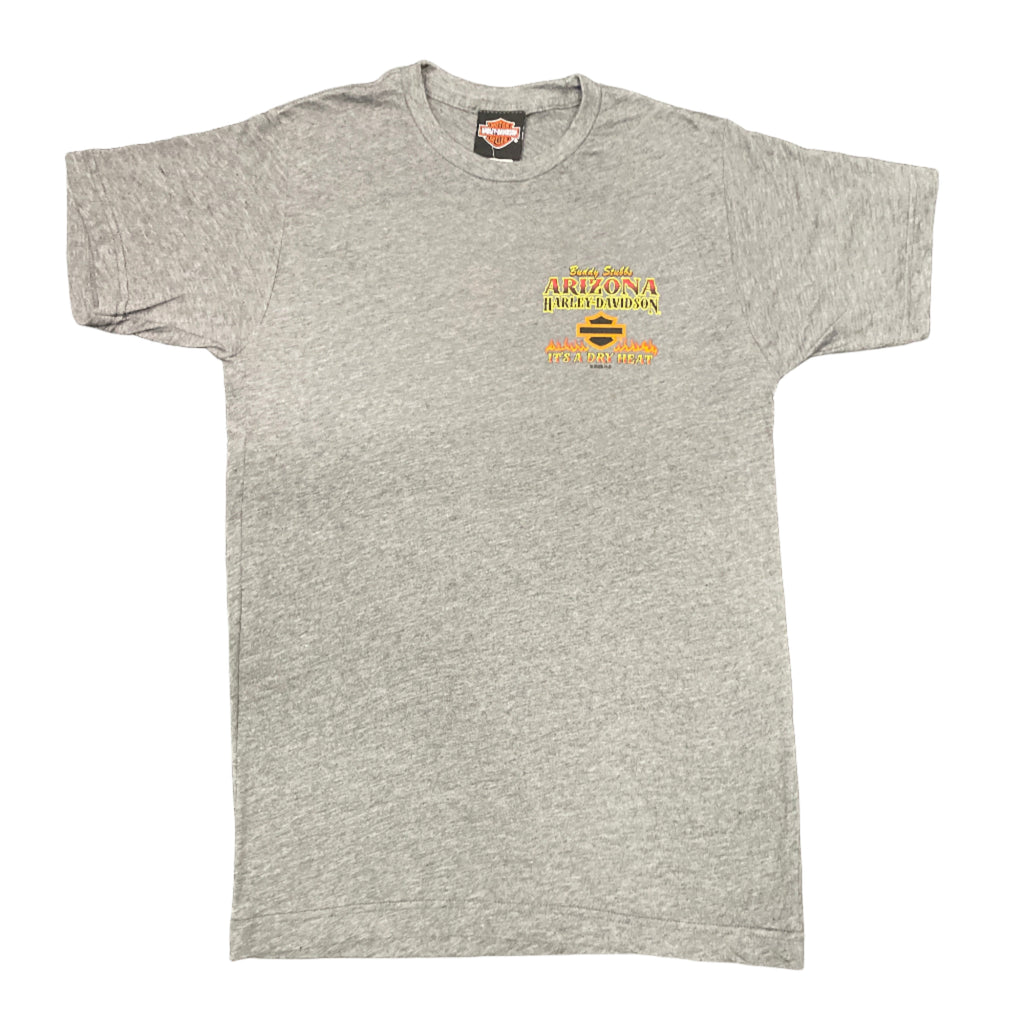 Buddy Stubbs Harley-Davidson "It's a Dry Heat" Charcoal Poly-Blend Short Sleeve Tee