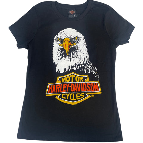 Buddy Stubb's Women's Harley-Davidson Eagle B&S Black S/S T-Shirt
