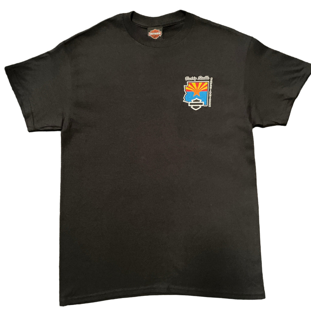 Buddy Stubbs Harley-Davidson Arizona Flag Custom Design S/S Black T-Shirt