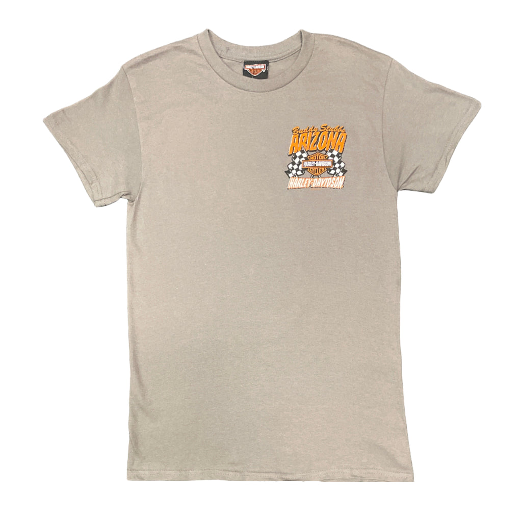 Buddy Stubbs Harley-Davidson Racing Custom Design Short Sleeve Charcoal