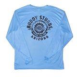 Buddy Stubbs H-D Custom Long Sleeve - Light Blue Performance Wicking