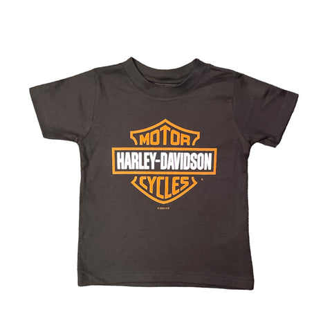Buddy Stubbs Harley-Davidson Orange B&S Kids Black T-shirt