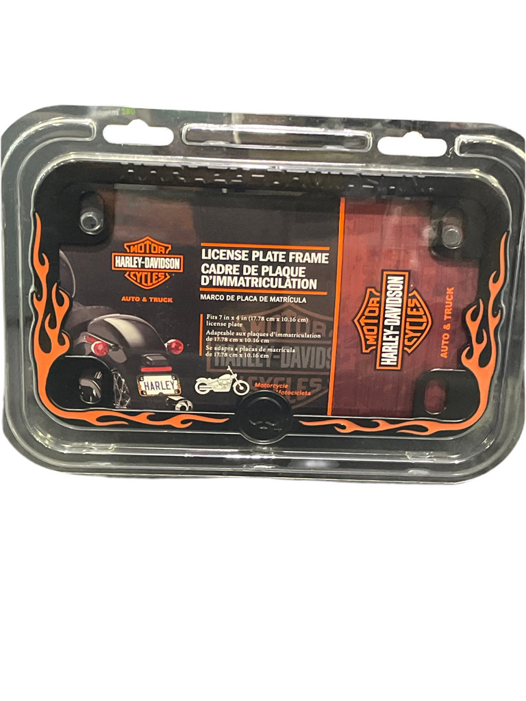 Harley-Davidson Skulls License Plate Frame w/Flames