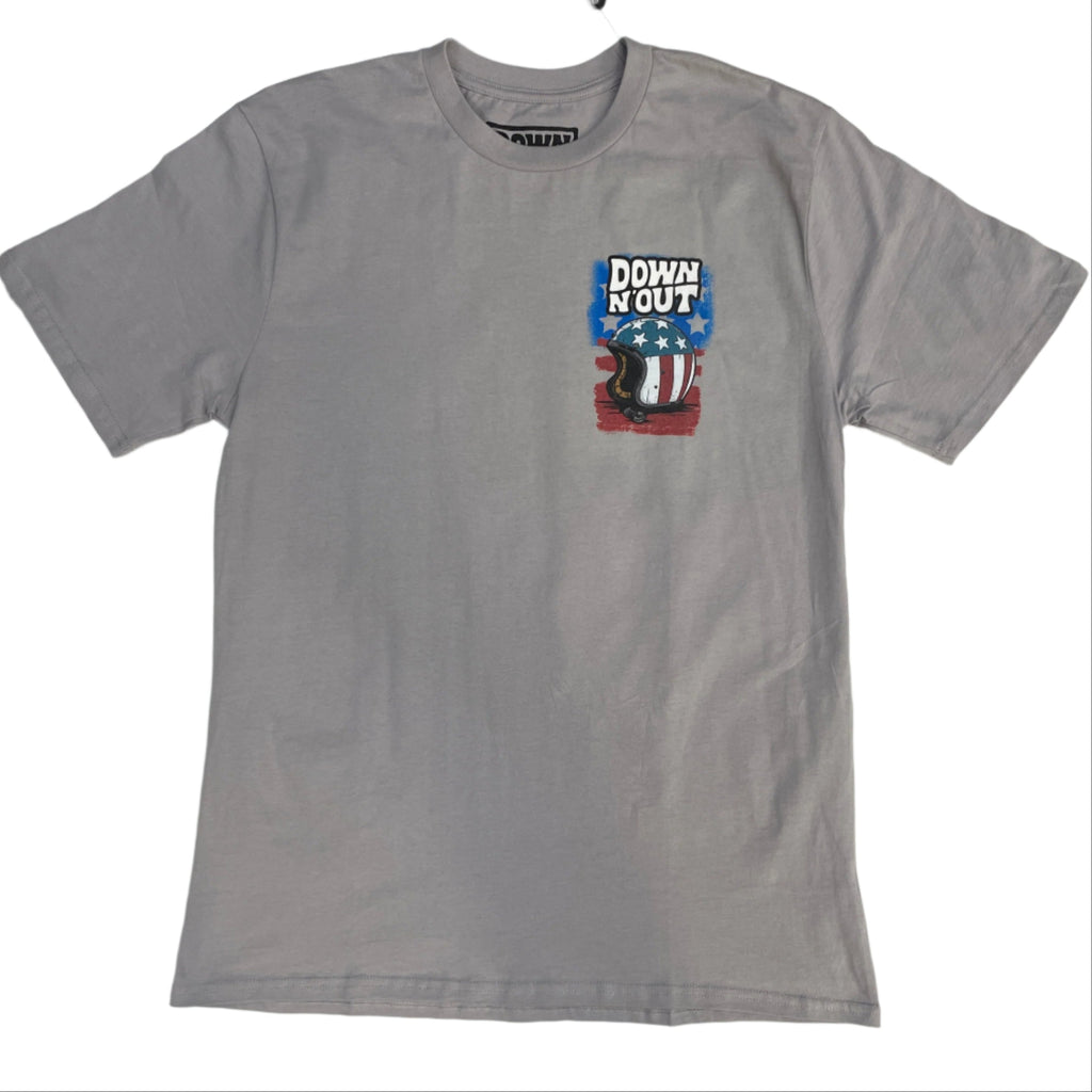 Down N' Out Freedom Rider S/S Grey T-Shirt