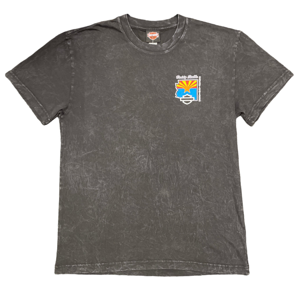 Buddy Stubbs Harley-Davidson Arizona Flag Custom Design S/S Black Mineral Wash T-Shirt