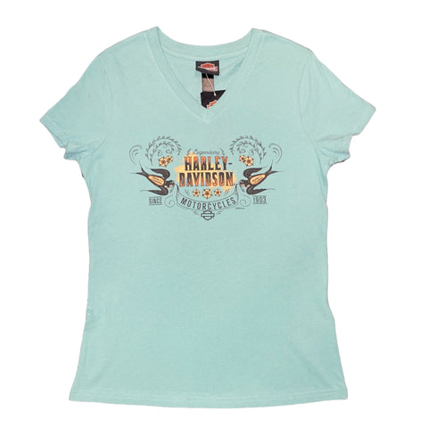 Women's Buddy Stubbs Harley-Davidson Swallows V-Neck Tee