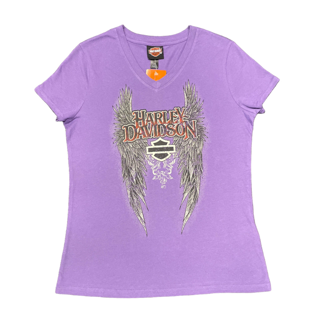 Women's Buddy Stubbs Harley-Davidson Pointed Wings V-Neck Tee