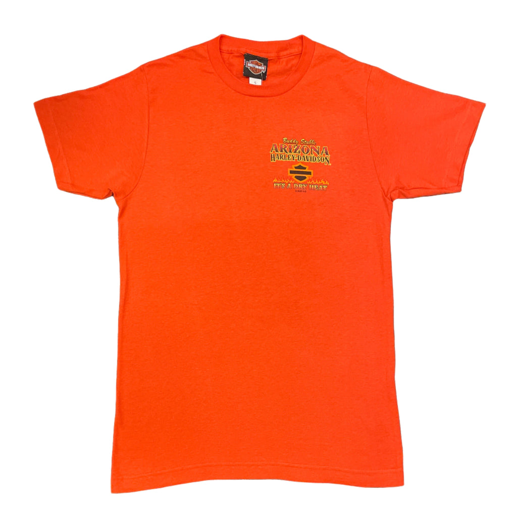 Buddy Stubbs Harley-Davidson "It's a Dry Heat" Reddish Orange Short Sleeve Tee