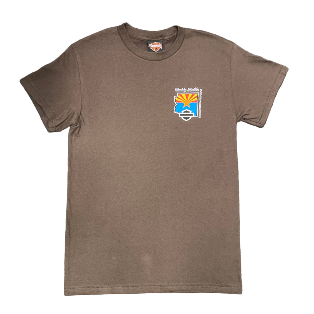 Buddy Stubbs Harley-Davidson Arizona Flag Custom Design S/S Chocolate T-Shirt