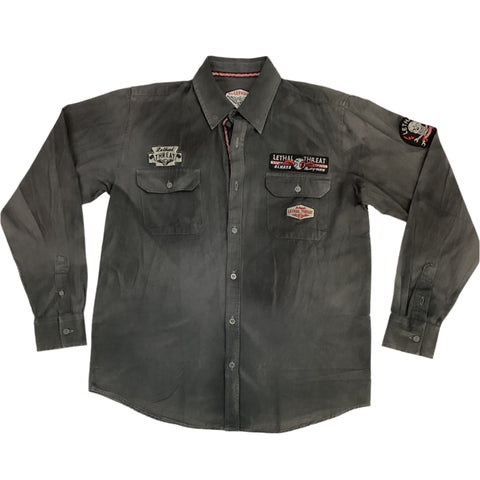 Lethal Threat Men's Kustom Kulture L/S Button Up Shirt