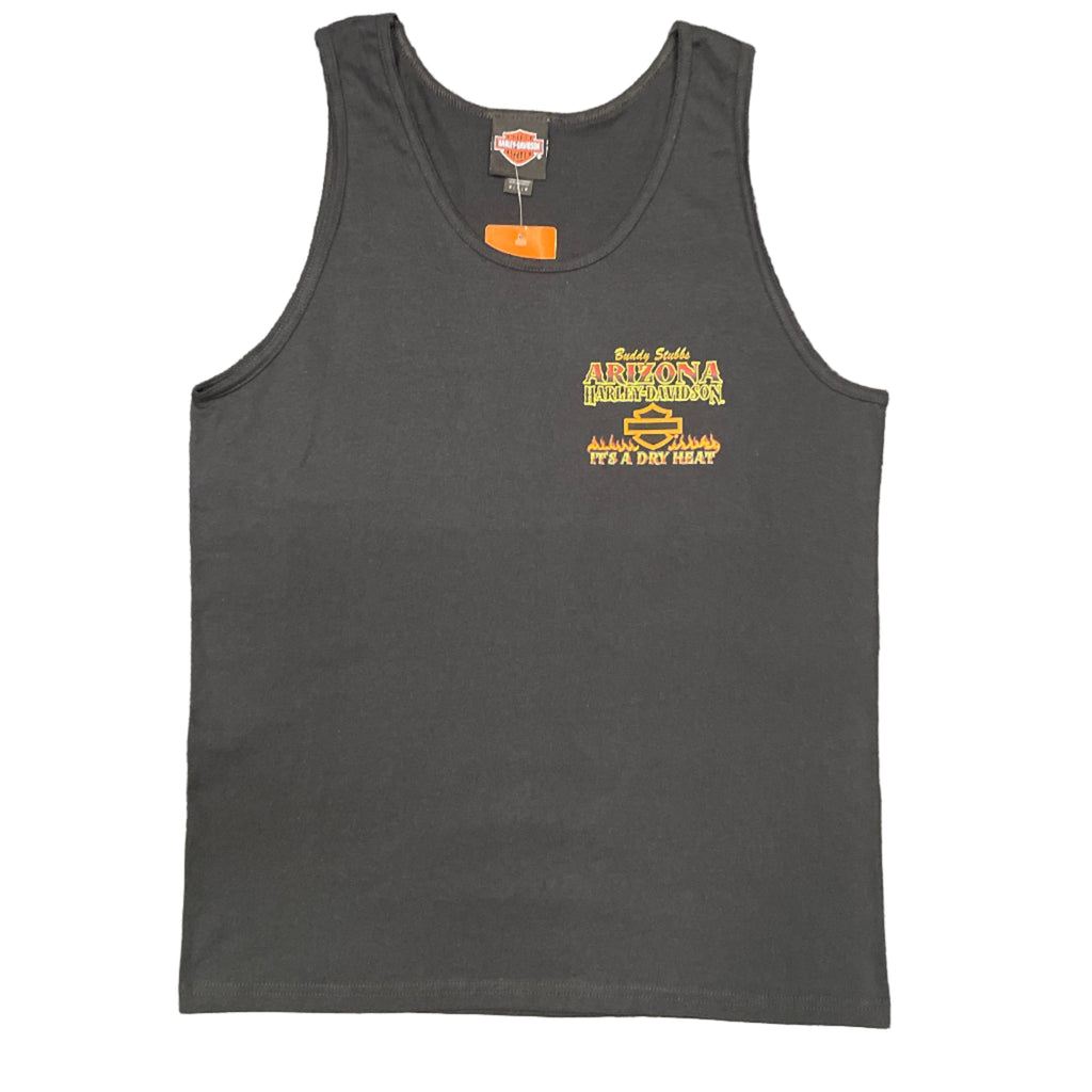 Buddy Stubbs Harley-Davidson "It's a Dry Heat" Black Tank Top