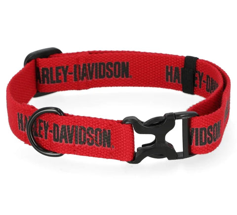 Harley-Davidson Dog Collar in Red