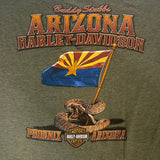 Buddy Stubbs H-D Kickstart Heathered Army Green t-shirt