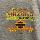Buddy Stubbs Harley-Davidson "It's a Dry Heat" Charcoal Poly-Blend Short Sleeve Tee