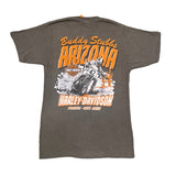 Buddy Stubbs Harley-Davidson Racing Custom Design Short Sleeve Vintage Black Poly-Blend