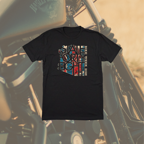 STATE FORTY EIGHT BIKE WEEK T-SHIRT - Black