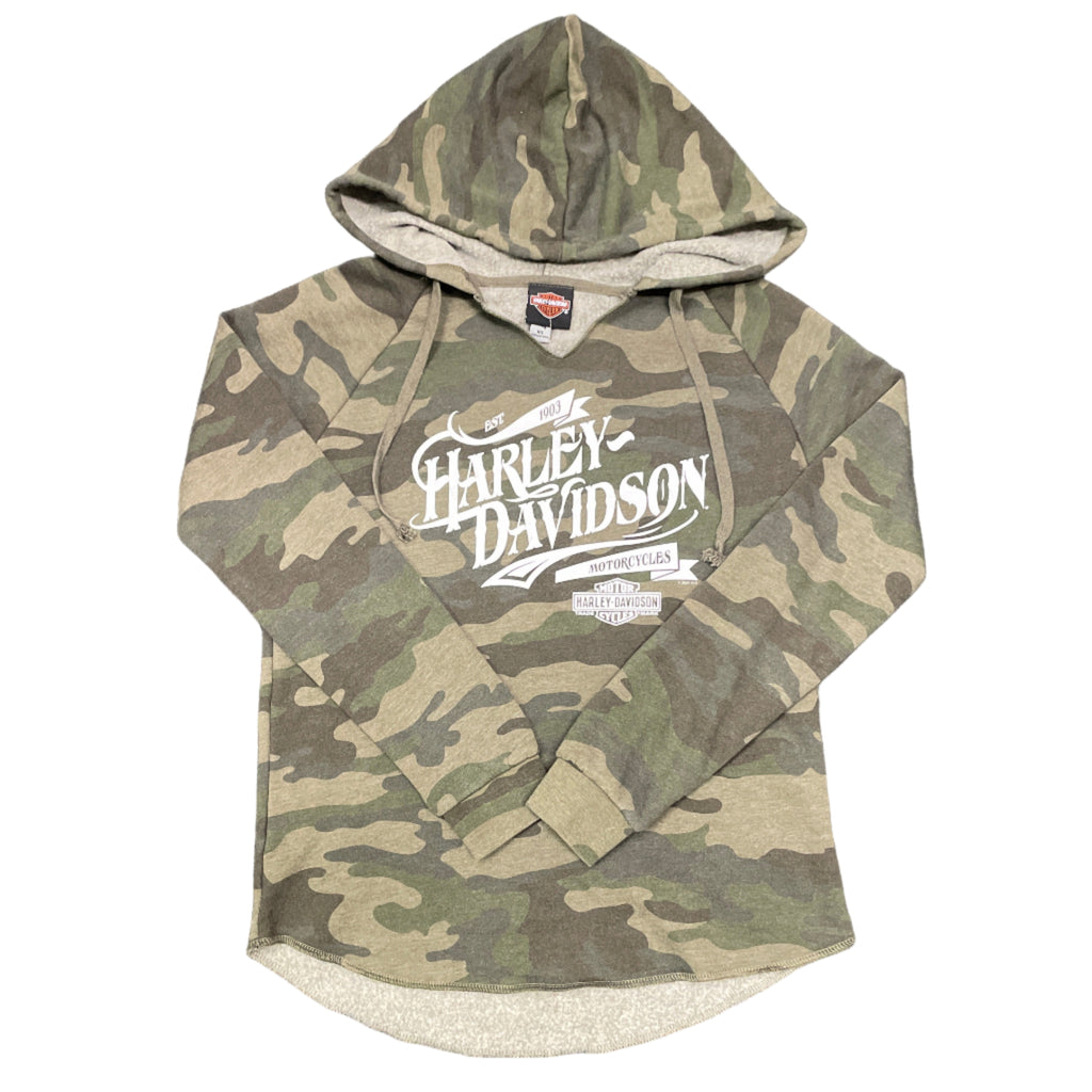 Women's Buddy Stubbs Harley-Davidson Release Camo Pullover Hoodie