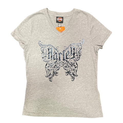 Women's Buddy Stubbs Harley-Davidson Foilfly V-Neck Tee