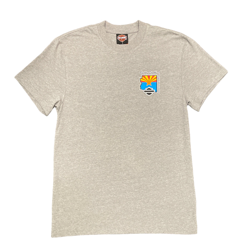 Buddy Stubbs Harley-Davidson Arizona Flag Custom Design S/S Heather Grey T-Shirt