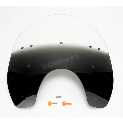Gradient Black Plastic Windshield for Harley Detachable - Replacement - 2310-012