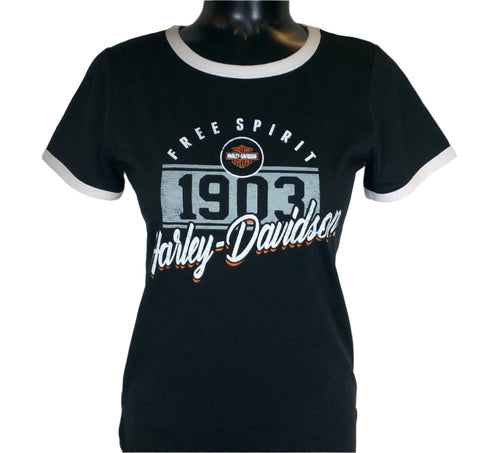 Women's Harley-Davidson Collegiate T-Shirt - Black - 40290998