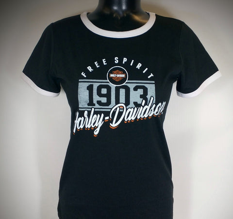 Women's Harley-Davidson Collegiate T-Shirt - Black - 40290998