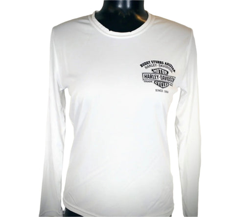 Women's Buddy Stubbs Harley-Davidson P-Tech Long Sleeve - White - 40297438