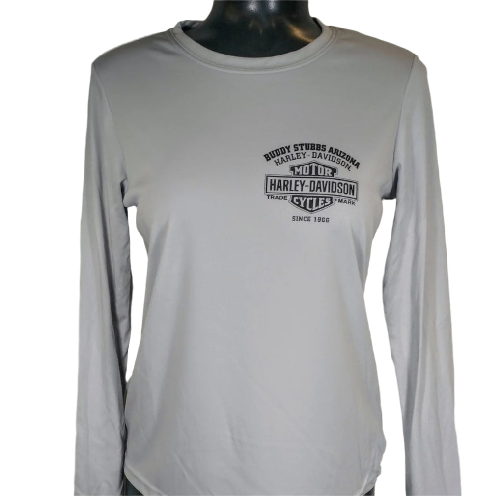 Women's Buddy Stubbs Harley-Davidson P-Tech Long Sleeve - Silver - 40297441