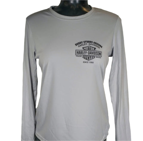 Women's Buddy Stubbs Harley-Davidson P-Tech Long Sleeve - Silver - 40297441