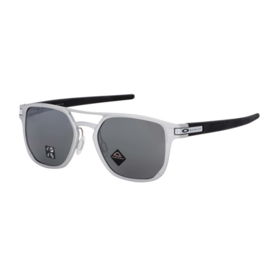 Oakley Latch Alpha Sunglasses - Prizm Black Polarized Lens and Matte Silver Frame - 0OO4128 41281053