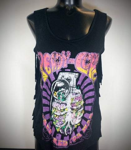 Womens Lethal Angel - Ready for Love Fringe Tank Top - LA20610